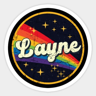 Layne // Rainbow In Space Vintage Grunge-Style Sticker